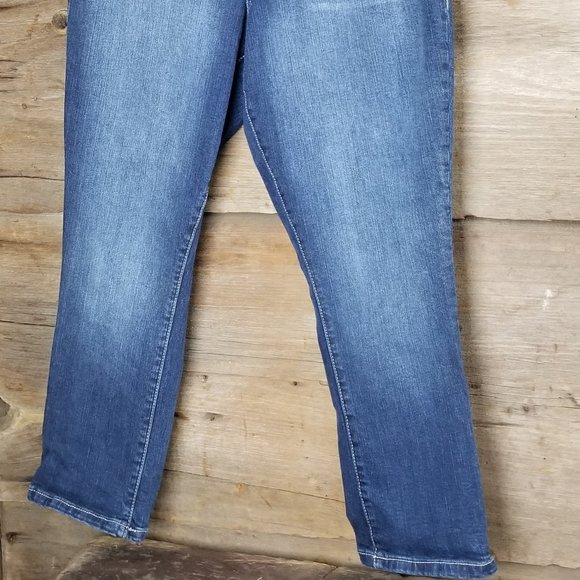 Denim Skinny Crop Vintage Stretch Jean Size 12 - Picture 3 of 6